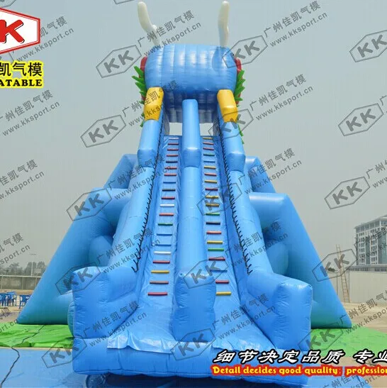 Гигантский Бегемот для взрослых коммерческие надувные водные горки с бассейном
