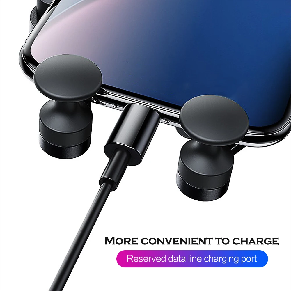 Автомобильный держатель для телефона для iPhone X, XR, Xs, Max, samsung, S9, Универсальное крепление на вентиляционное отверстие, автомобильные держатели для Xiaomi, huawei, гравитационная подставка для мобильного телефона