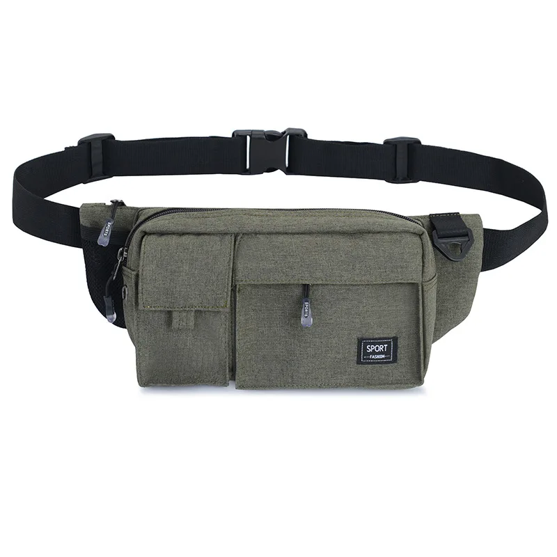 Army green Waist Bag ZDARLBPO Сумки на пояс, мужские карманы, многофункциональная поясная сумка, Большая вместительная Женская поясная сумка, повседневный кошелек, кошелек, сумка на пояс для телефона - Цвет: Army green Waist Bag