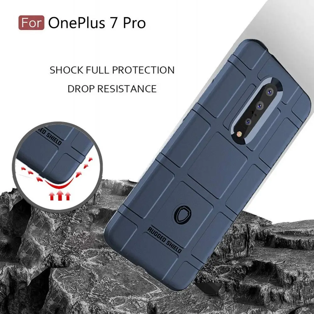 Чехол для Oneplus 7 7t Pro силиконовый ударопрочный военный Защитный Прочный мягкий