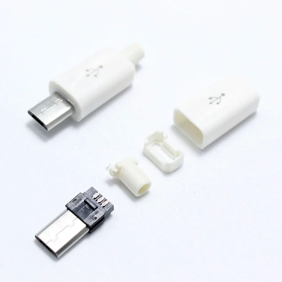 10 комплектов 5pin Micro USB разъем типа папа зарядное устройство 5P 4 в 1 белый черный|socket - Фото №1