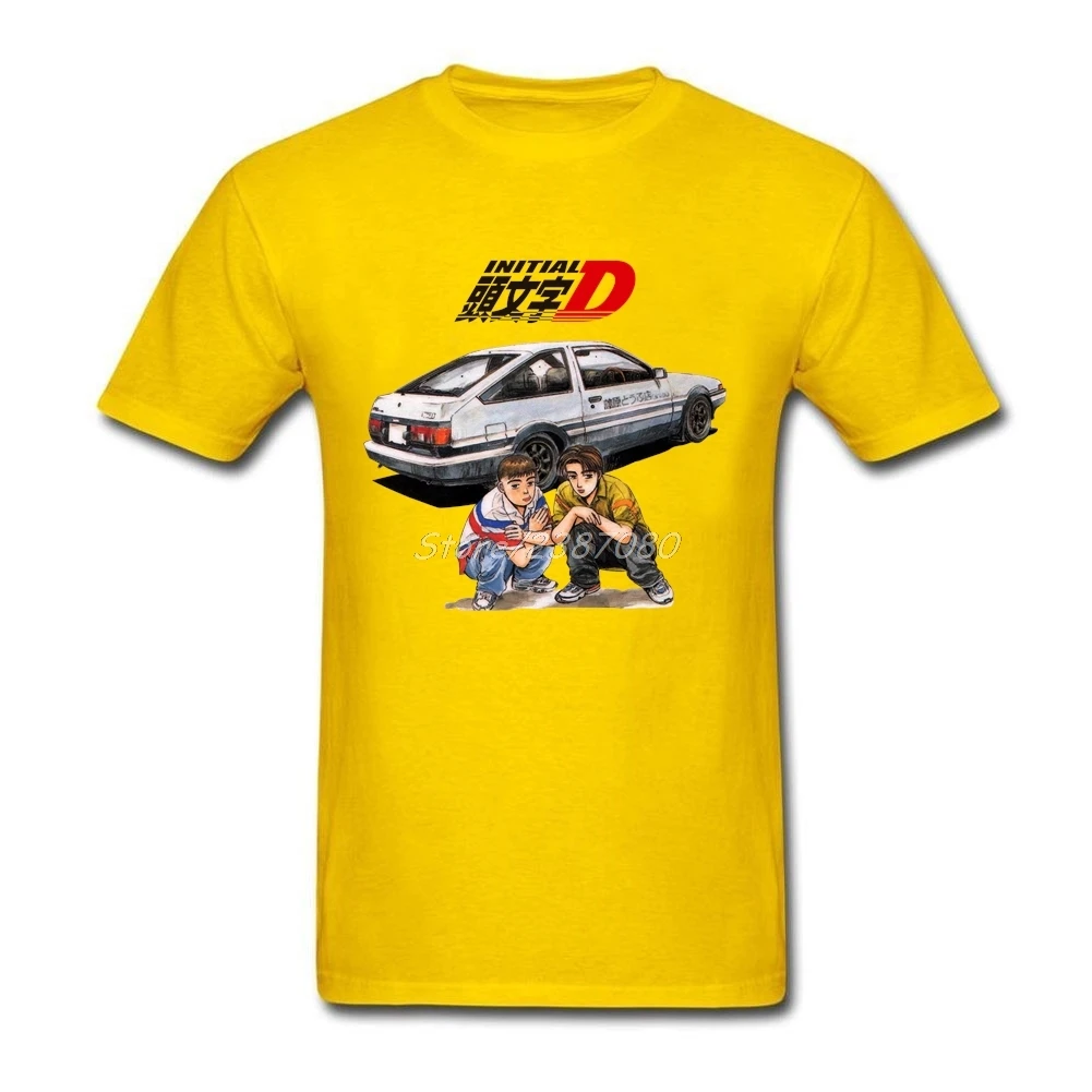 Молодежи комиксов Initial D футболка короткий рукав пользовательские Для мужчин
