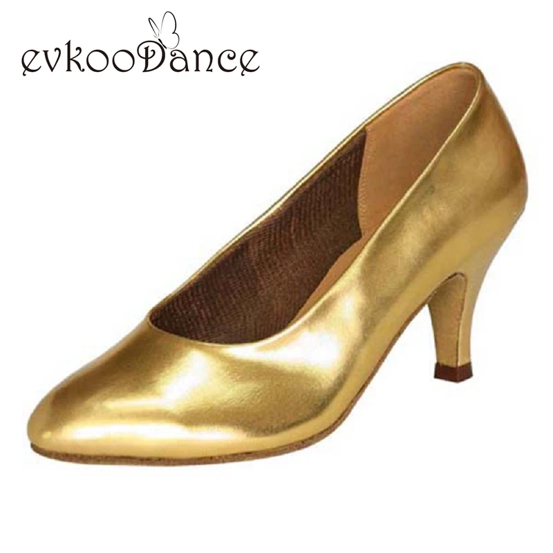 

Zapatos De Baile Heel Height 6cm Tan And Gold Comfortable Size US 4-12 Womens Practice Ballroom Salsa Dance Shoes NB021