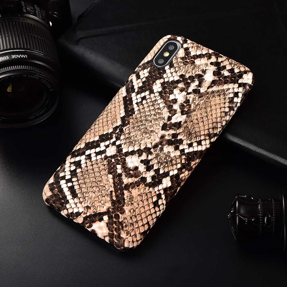 Роскошный чехол для телефона iPhone 11 Pro 7 8 6 6s Plus X текстура змеиной кожи мягкая