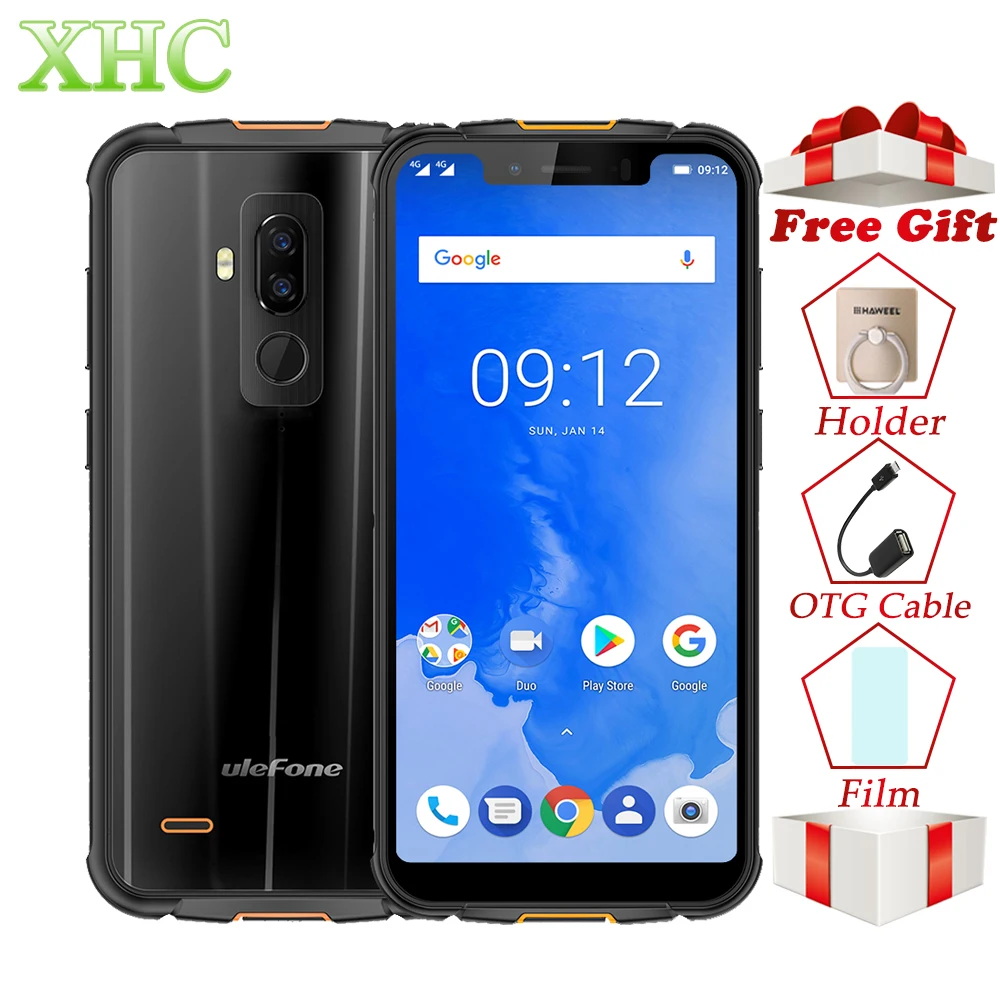 Ulefone Броня 5 IP68 Водонепроницаемый 4 GB + 64 телефона Android 8 1 85 ''Octa Core NFC Face ID