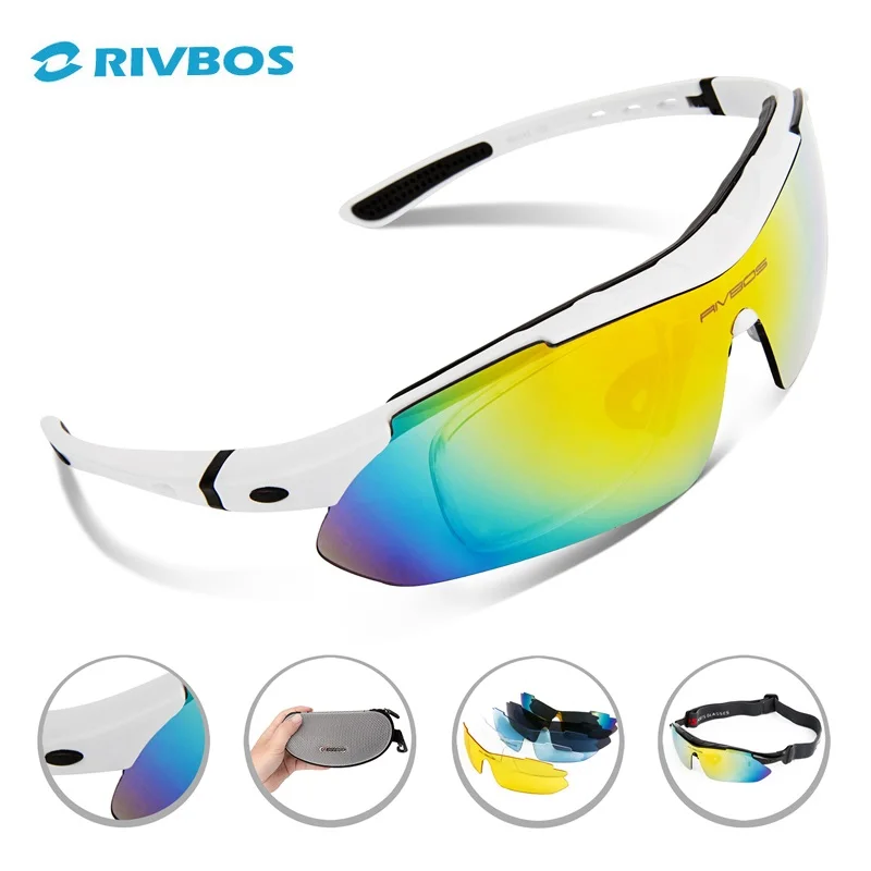 WhiteBlack RIVBOS Oculos Ciclismo велосипедные тактические очки для мужчин и женщин Gafas Ciclismo спортивный велосипед, Байк велосипедные очки RB0806 - Цвет: WhiteBlack
