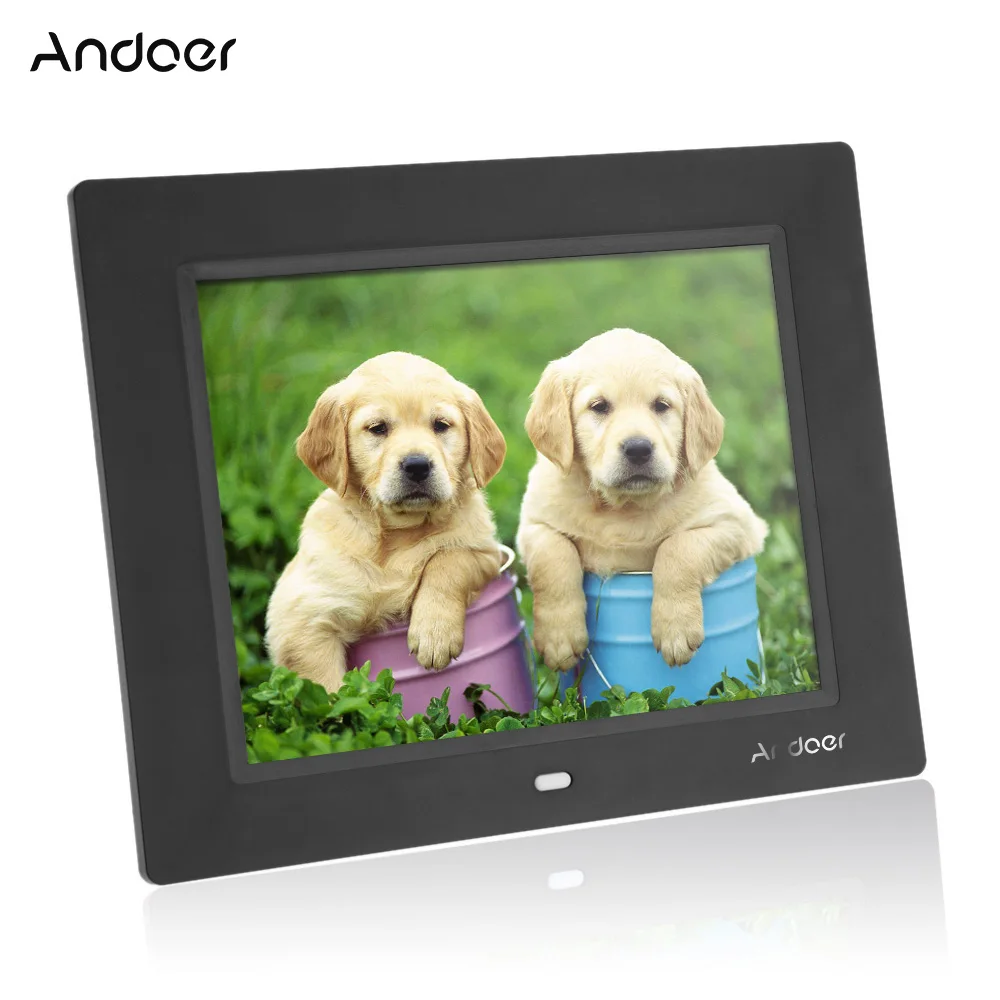 Andoer 8 ''ультратонкий HD TFT LCD Цифровая фоторамка Будильник MP3 MP4 киноплеер