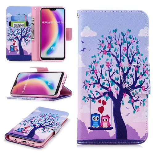 Abhoriz чехол для huawei P20 Lite с карт памяти красивые узоры кожа задняя крышка |