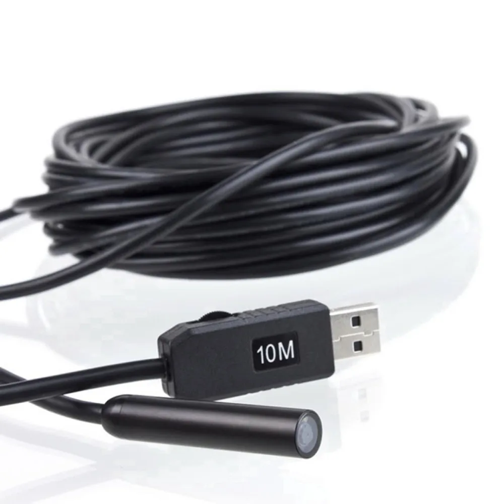 Мини Камера 10 мм USB линза эндоскопа м Длина Водонепроницаемый IP67 ПК бороскоп