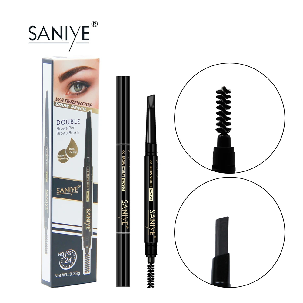 SANIYE, 6 цветов, усилитель бровей, средства для макияжа глаз, косметика, натуральная, стойкая краска, водостойкий, черный карандаш для бровей M311