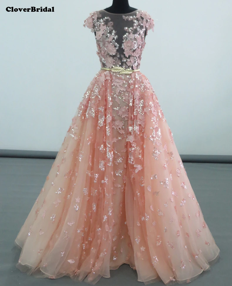 Женское платье с блестками Elie saab розовое кружевное листьями вечернее платье|robe de