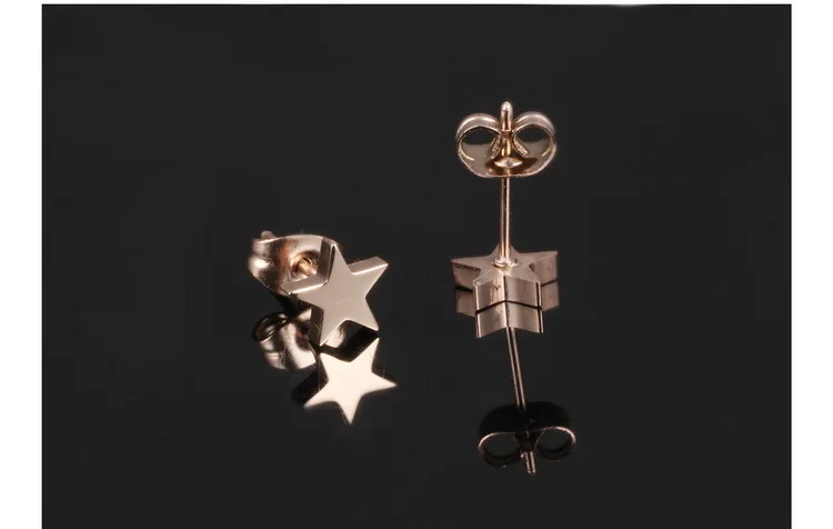 Горячие продажи изысканный Titanium стали пентаграмма серьги стержня для женщин