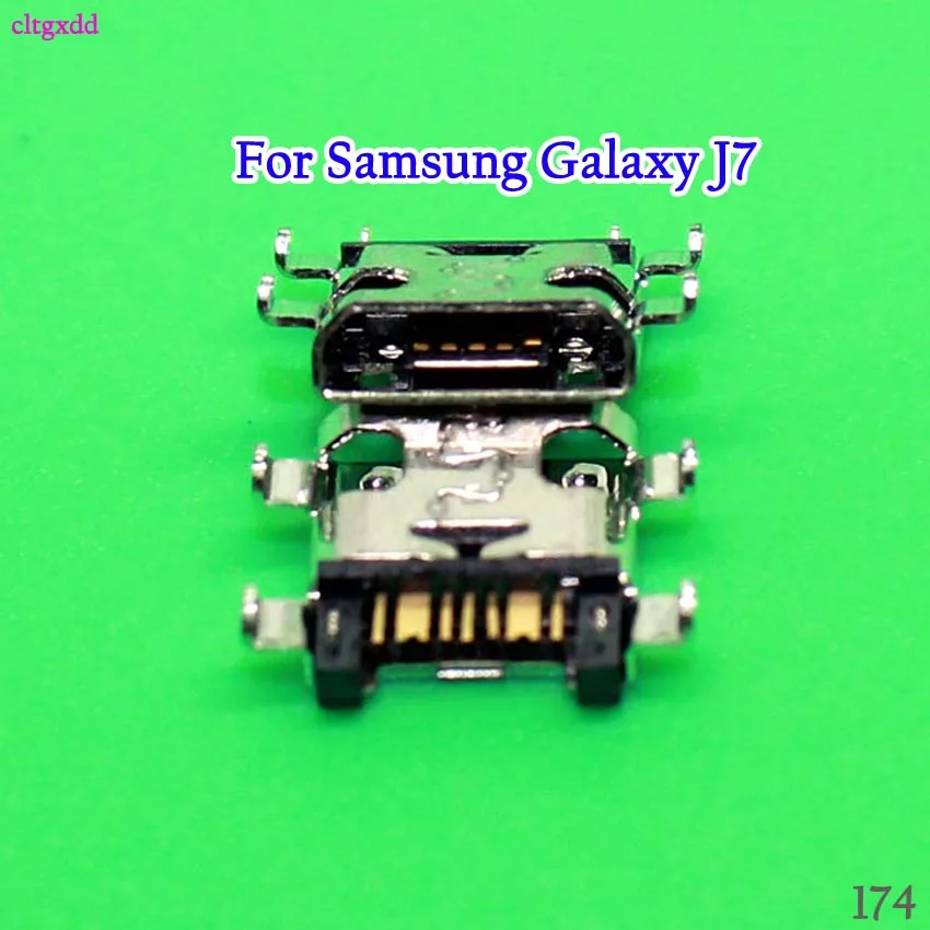 100 шт./лот USB-коннектор для зарядного порта Samsung Galaxy J7 J700 J700F 2015 / J710 J5 J510 2016