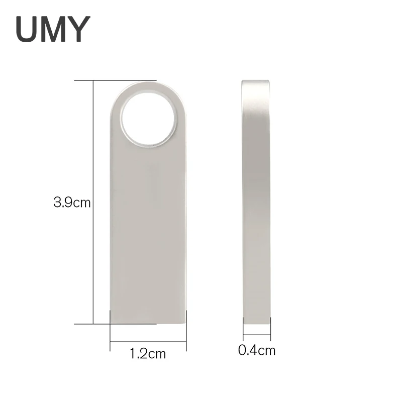 Серебристый/золотистый металлический водонепроницаемый USB флеш накопитель