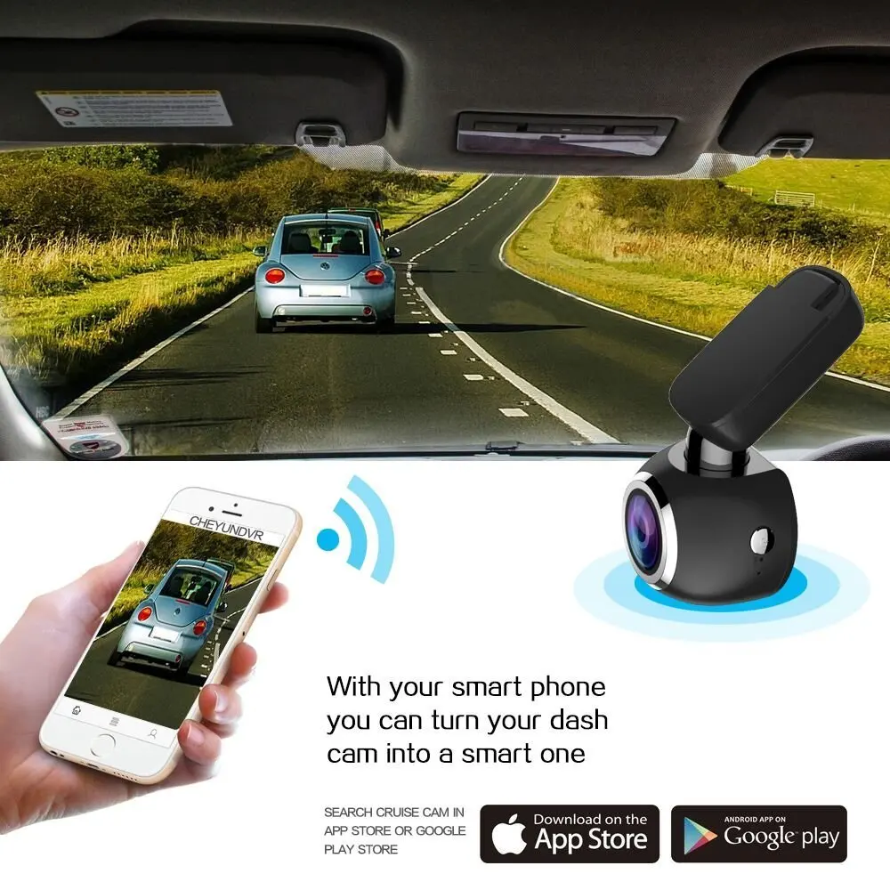 Fonwoon Wifi Автомобильный видеорегистратор FHD 1080P автомобильная камера gps трек тире камера для автомобиля регистратор ночное видение Авто видеокамера