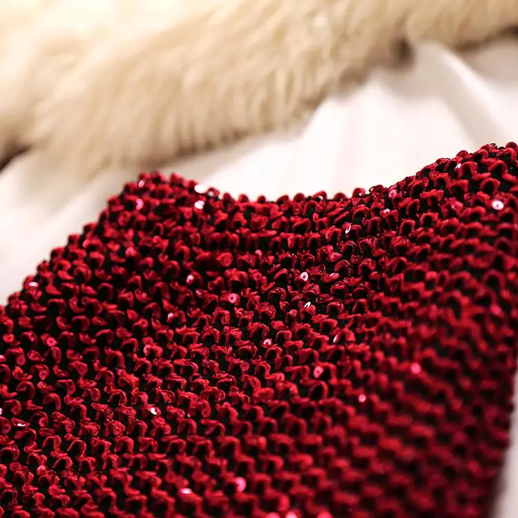 2018 женская зимняя модная юбка тонкая с блестками высокая эластичность одежда для