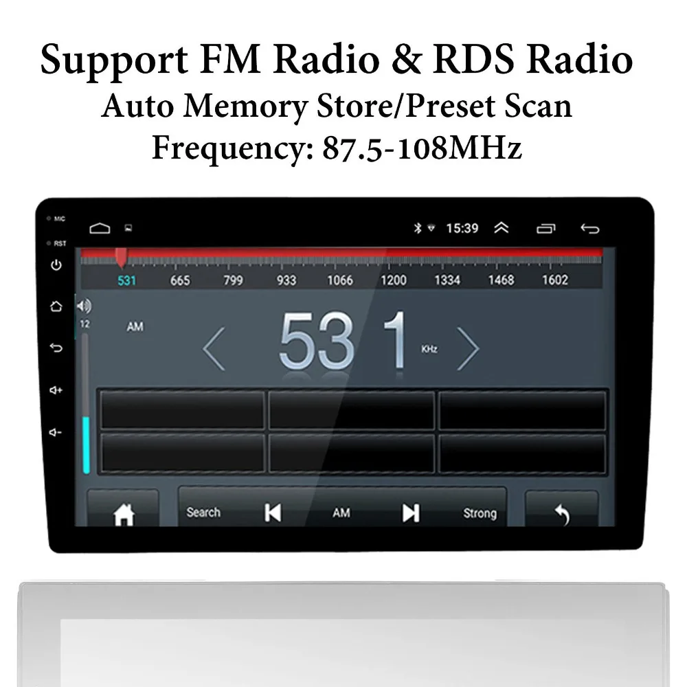 Автомобильный мультимедийный плеер 10 1 дюйма Android 9 2Din Авторадио стерео Gps Bluetooth Fm