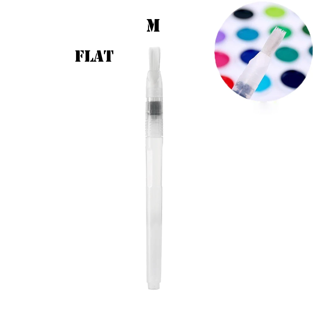 Flat Tip (M) 1/3 шт. практика каллиграфии торт картина для декора акварель кисти пилот чернил многоразового водный маркер, инструменты для украшения торта - Цвет: Flat Tip (M)