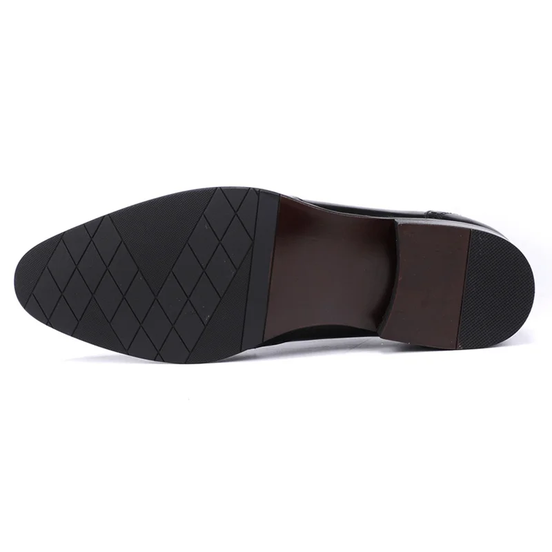 

British Man Formal Dress Carved Shoes Genuine Leather Handmade Wedding Party Oxfords Round Toe Wingtip Men's Footwear JS125