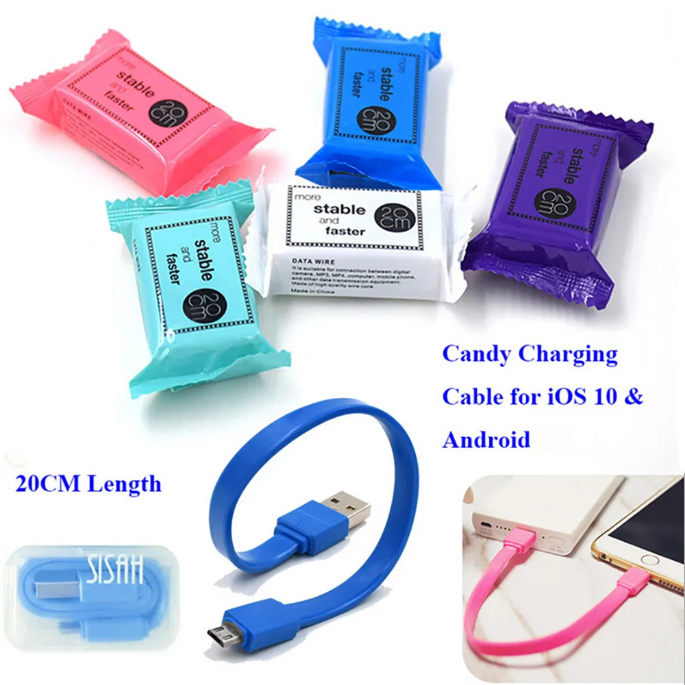 Кабели для передачи данных CARPRIE 20 см короткий плоский зарядный шнур MICRO USB кабель