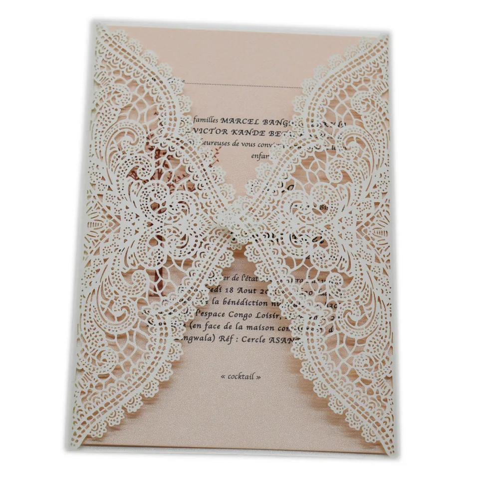 50 шт. свадебные пригласительные открытки лазерная резка Пригласительные