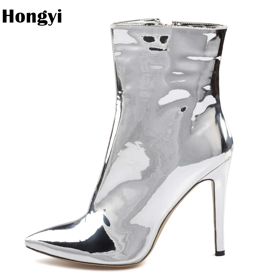 

Hongyi Fashion Ankle Elastic Sock Boots Thin High Heels Stretch Women Autumn Sexy Booties Pointed Toe Women Pump Size 43