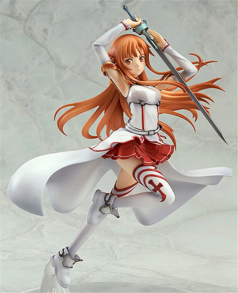Фото Аниме меч искусство онлайн SAO Yuuki Asuna Рыцари крови Ver. 1/8 масштаб окрашенная ПВХ фигурка коллекция моделей Игрушек кукла №4