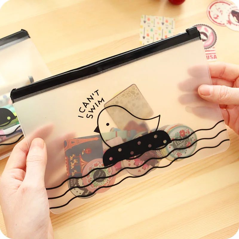 Кавайный цыпленок лошадь ПВХ сумка файл для документов папка презентаций