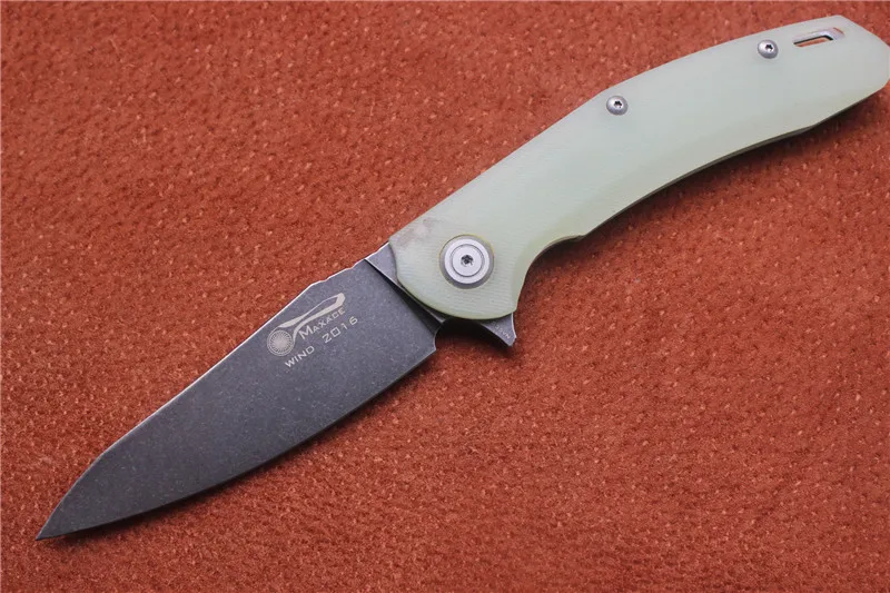 Jade black blade Складной нож Maxace Wind Flipper, лезвие: S35VN, Ручка: G10, тактические карманные ножи для выживания на открытом воздухе, инструменты для повседневного использования - Цвет: Jade black blade