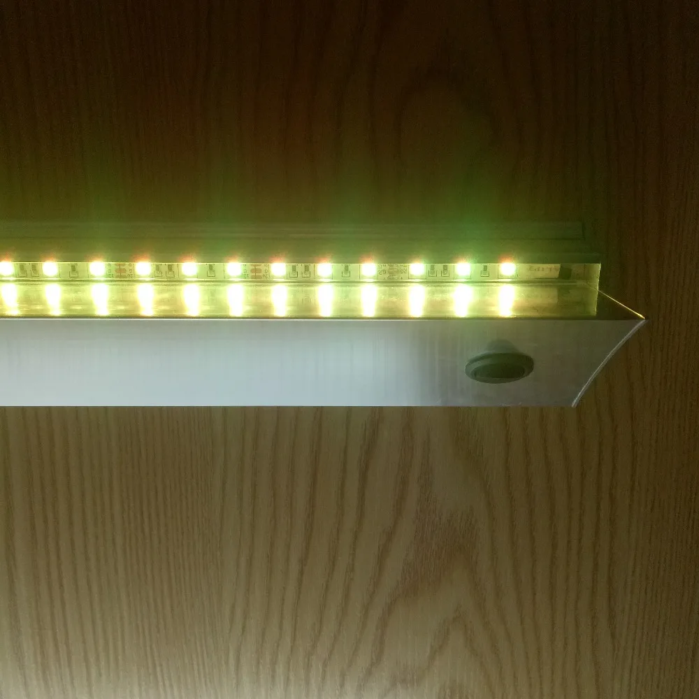1шт 120 см длина RGB светодиодный профиль лампа для зажима 8 мм Стеклянная Полка Настенная светодиодная алюминиевая стеклянная полка без стекла