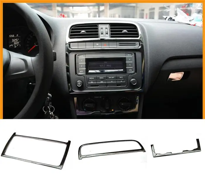 

Стайлинг автомобиля для Volkswagen vw POLO, интерьерная наклейка, отделка кондиционера, CD панель управления, украшение для автомобильного выхода воздуха