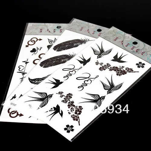 

Temporary Tattoos 10pcs New Tattoo Designs Free Waterproof Arm Chest Tattoos