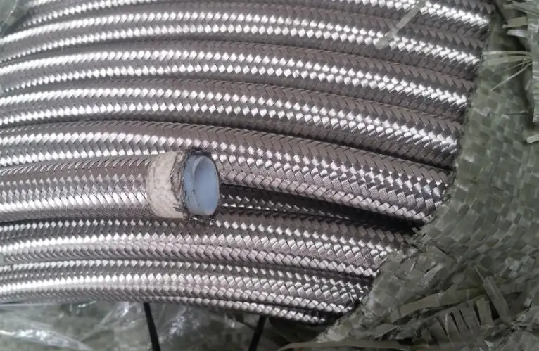 1 метр AN 8 AN8 8an плетеный шланг из нержавеющей стали PTFE топливная линия нефть газ