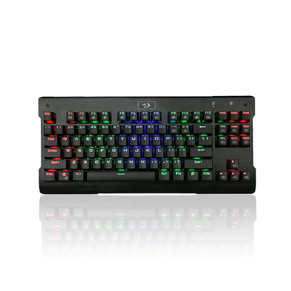 Redragon K561 Вишну 87 Ключи anti ореолы RGB подсветкой Водонепроницаемый Механическая