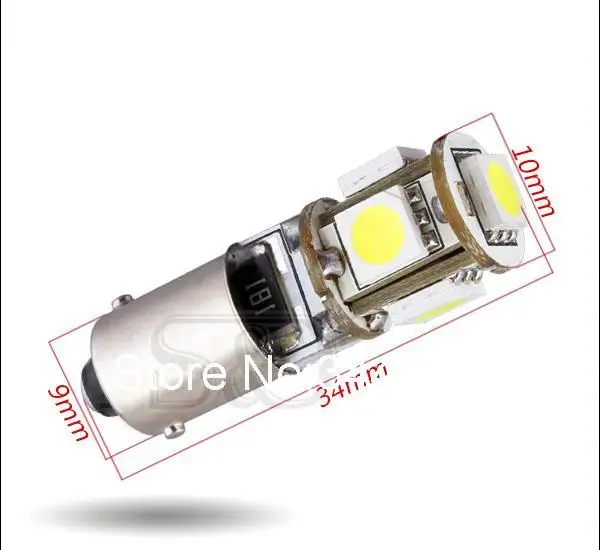 BA9S 5 SMD белый CANBUS OBC без ошибок автомобильный T4W светодиодный светильник t4w для