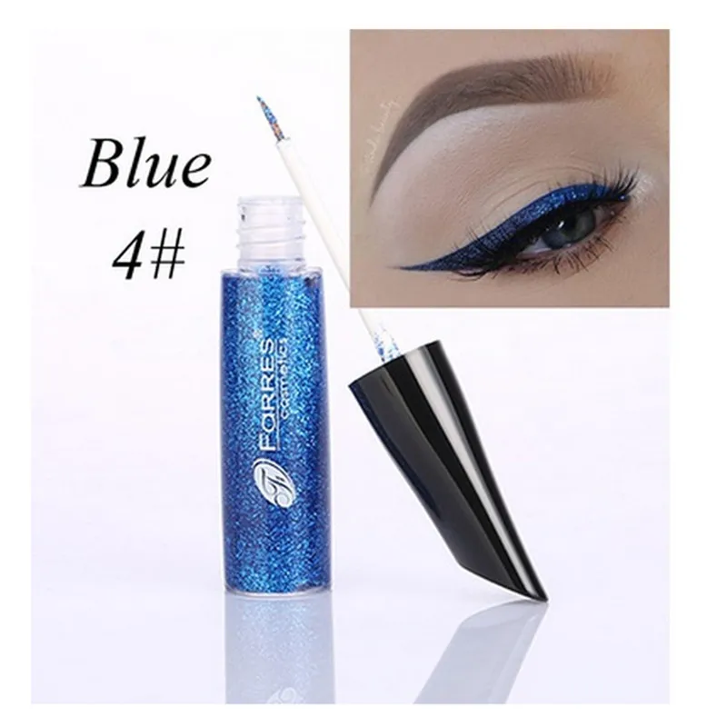 FaRRES Liquid Shimmer Eyes Liner Makeup Easy to Wear Pigment Gold Silver Waterproof |