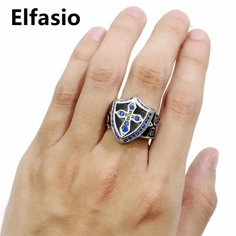 Мужское женское серебряное красное/синее/Белое Кристальное кольцо из