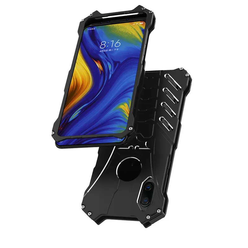 Чехол для Xiaomi Mi Mix 3 искусственный Бэтмен Роскошный Алюминиевый металлический