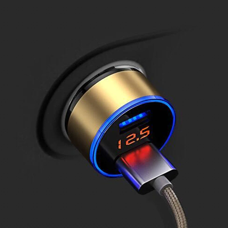 Acegreen светодиодный дисплей 3.1A двойной usb Автомобильное быстрое зарядное устройство для смартфона airpods планшета автомобильное зарядное устройство для телефона автомобильное зарядное устройство