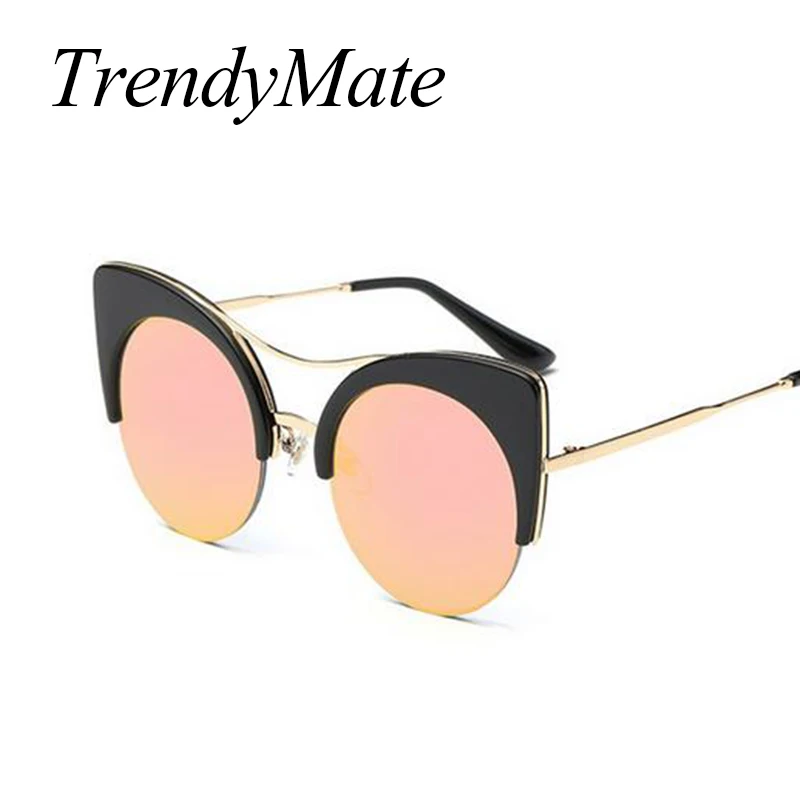 2018 модные сексуальные Круглые Солнцезащитные очки кошачий глаз градиентные