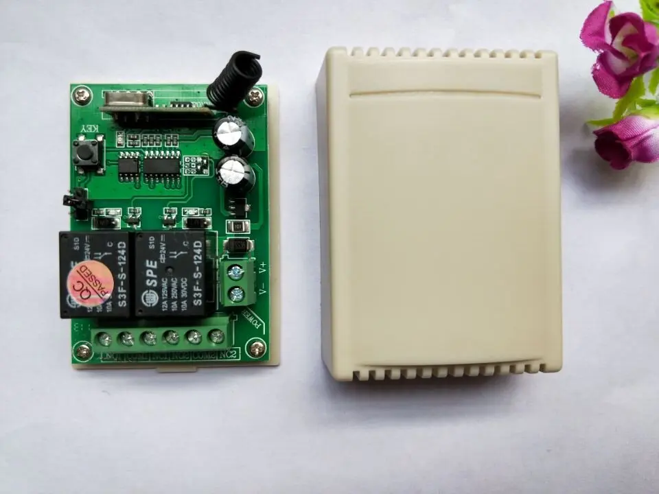 Беспроводной радиоприемник teleswitch 2 передатчик и приемник канала DC24V RF|universal gate remote