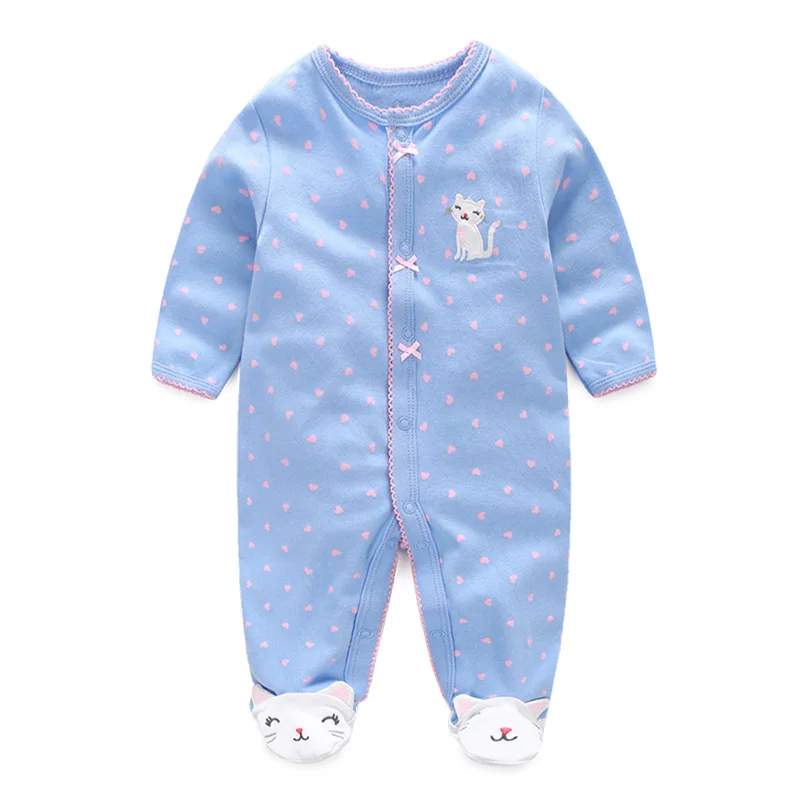baby romper 1 Одежда для маленьких девочек от 0 до 12 месяцев с рисунком кота; Детские ползунки для мальчиков и девочек; комбинезон; одежда с изображением животных; Одежда для новорожденных; Детский комбинезон - Цвет: baby romper 1