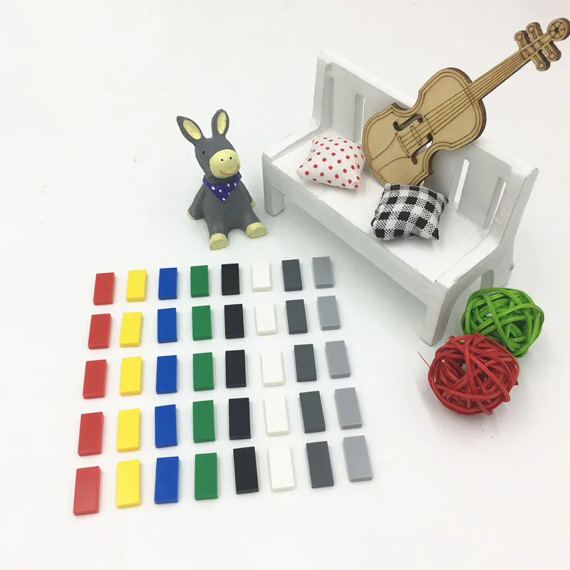 350 шт./лот MOC кирпичная плитка 1x2 с желобом детали для строительных блоков DIY