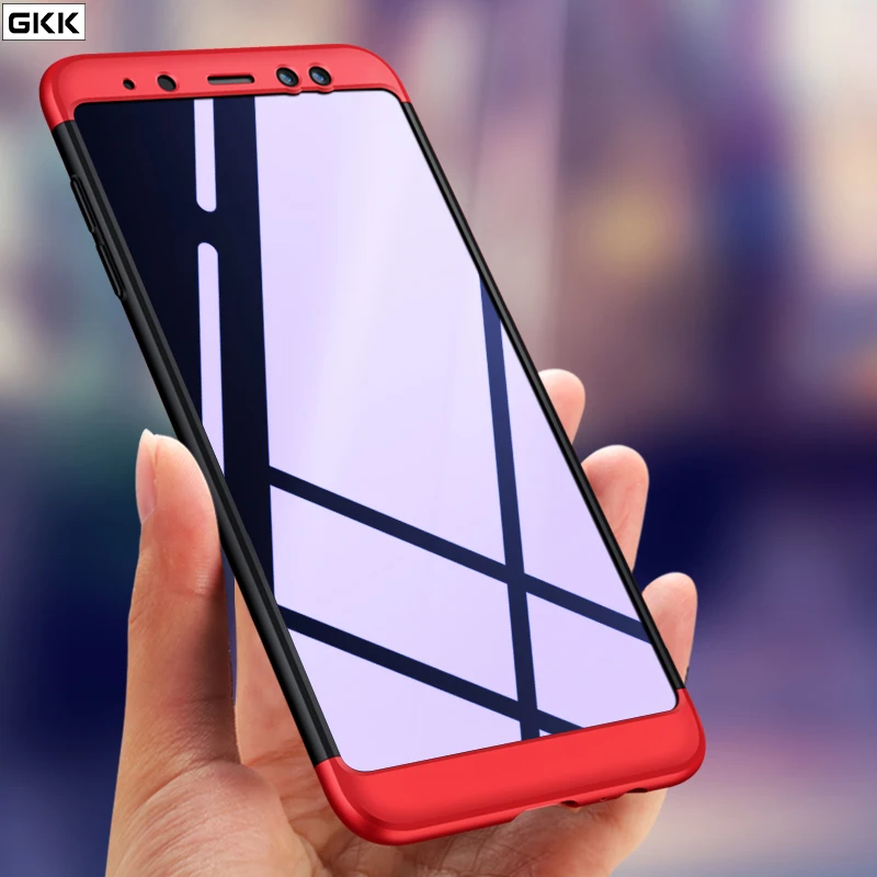 GKK чехол для Samsung Galaxy A8 с полной защитой противоударный три в одном Ультратонкий