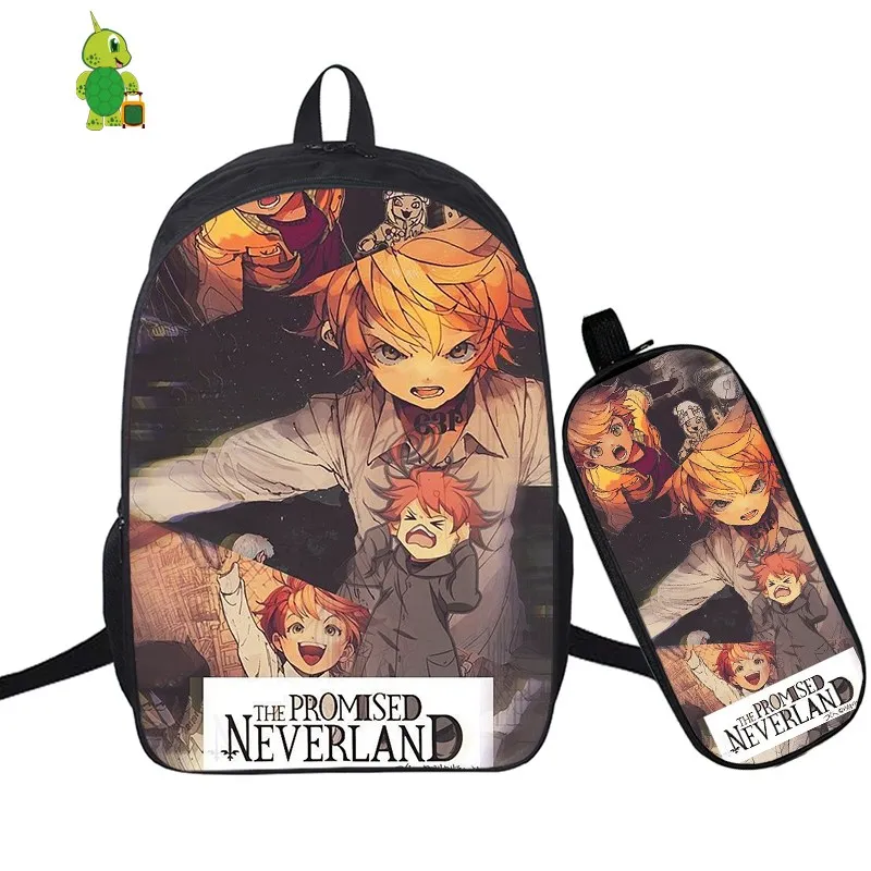 6 Mochila обещанного Neverland рюкзак 2 шт./компл. школьная сумка для девочек-подростков; для мальчиков и девочек с героями аниме Карандаш Чехол для ноутбука, дорожная сумка через плечо - Цвет: 6
