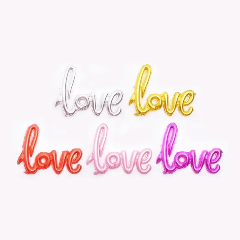 Новый Свадебные украшения лигатуры Love Фольга шары большой шар цвета розового