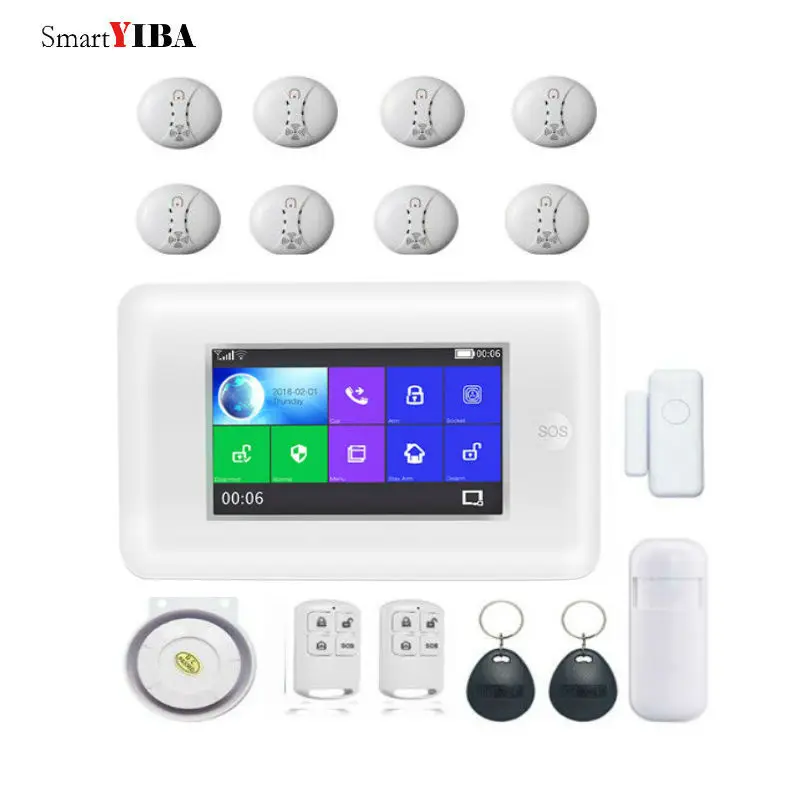 SmartYIBA совместима с Alexa App Контролируемая WiFi GSM система охранной сигнализации