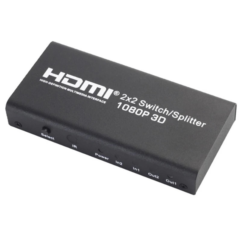 HDMI коммутатор 2x2 переключатель разветвитель два в и выхода дисплей один тот же