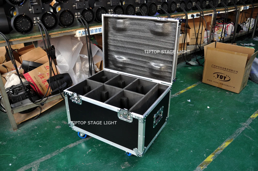 

Flightcase 6in1 Packing 6XLOT High Brightness RGBW Excellent Quality 4*10W LED Super Beam Moving Head Light for Stage Beam 55W