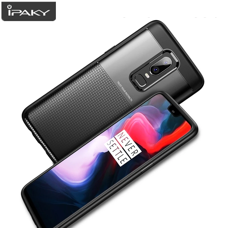 Для OnePlus 6 Чехол IPAKY 1+ 6 PC противоударный Гибридный Силиконовый 2 в 1 Защитный Броня мягкий чехол для One Plus 6 Чехол